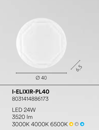 Plafoniera LED acrilico incisioni geometriche lungo i bordi CCT varie dimensioni ELIXIR