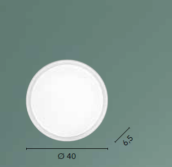 Plafoniera LED in plastica bianca con bordo diamantato CCT D.50-40cm KAOS