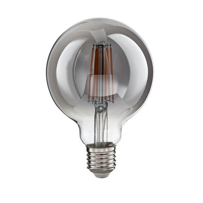 Lampă LED decorativă glob G125 fumurie soclu E27 8W 150 lumeni lumină caldă 1800°k 230V
