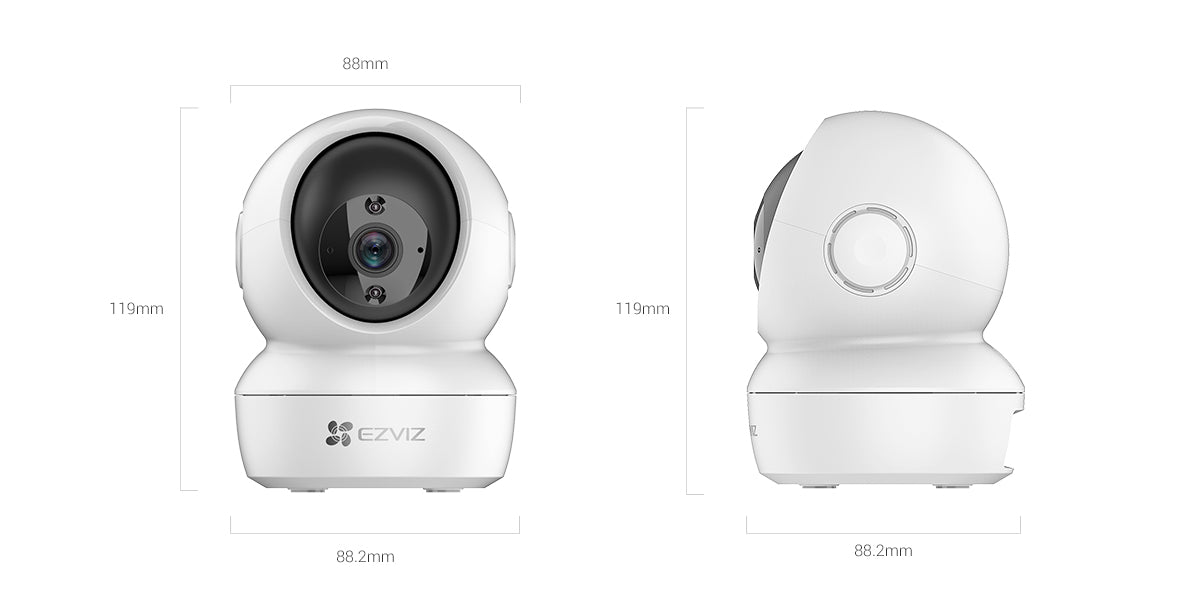 EZVIZ H6c 2MP, Telecamera smart per uso domestico con panoramica e inclinazione