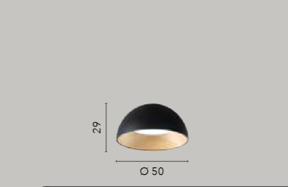 Plafoniera LED metalowa efekt drewna złoto-czarna CCT śr. 50cm 40W 5250LM COCO