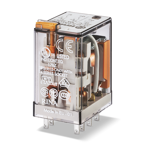 Relè mini 2 scambi 10A 12VDC 553290120040 Finder