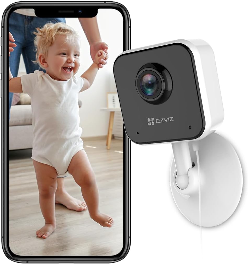 Telecamera Sorveglianza Interno 1080P Wi-Fi Compatta | Grandangolo 91° Visione Notturna MicroSD | EZVIZ H1c