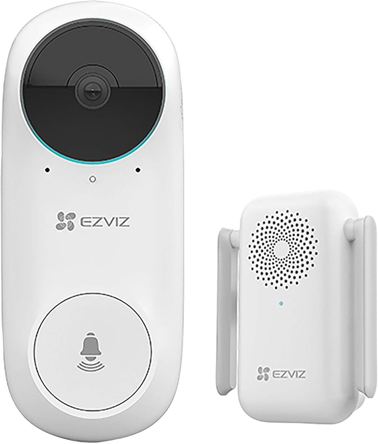 EZVIZ Kit DB2C, campanello video a batteria intelligente con rilevamento umano AI, rilevamento umano AI, rilevamento umano AI, audio a 2 vie, supporta scheda MicroSD