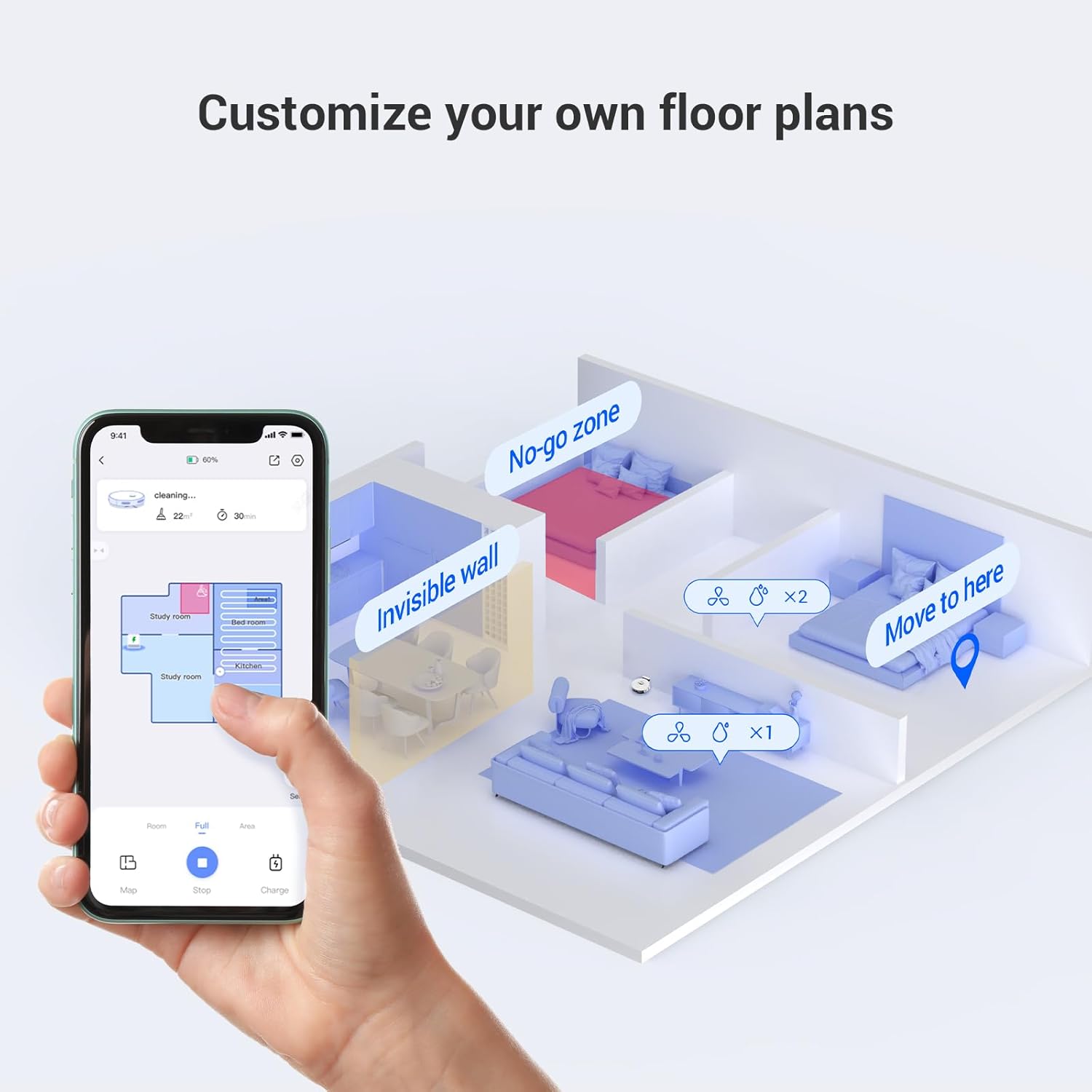 EZVIZ RE4 Plus Robot Aspirapolvere Lavapavimenti con Base Svuotasacco, Navigazione LiDAR, Wi-Fi, connesso con app, 4000 Pa, controllo con Alexa, mappatura multipiano