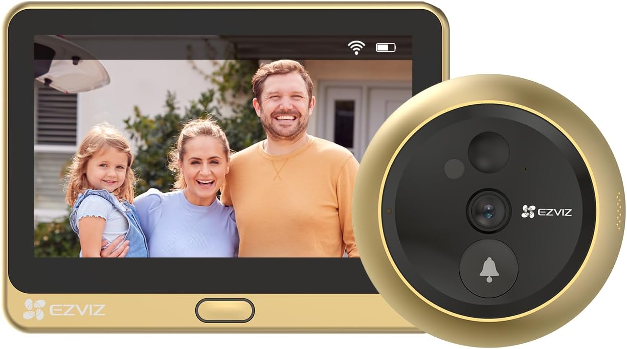 Spioncino elettronico connesso per porta d'ingresso variante argento - oro EZVIZ DP2C
