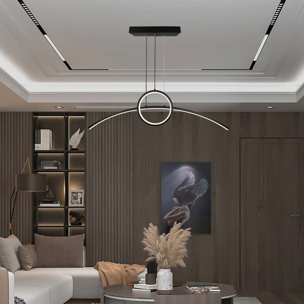 V-TAC Lampadario LED a Sospensione 36W dal Design Moderno Colore Nero 4000K