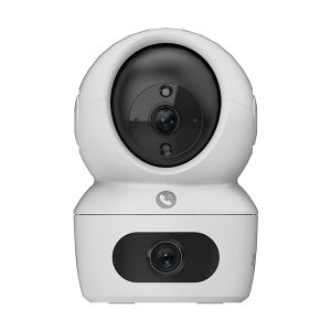 Telecamera Sorveglianza Interno Doppio Obiettivo 2K+ | Visione Notturna Colori AI Tracking | EZVIZ H7c