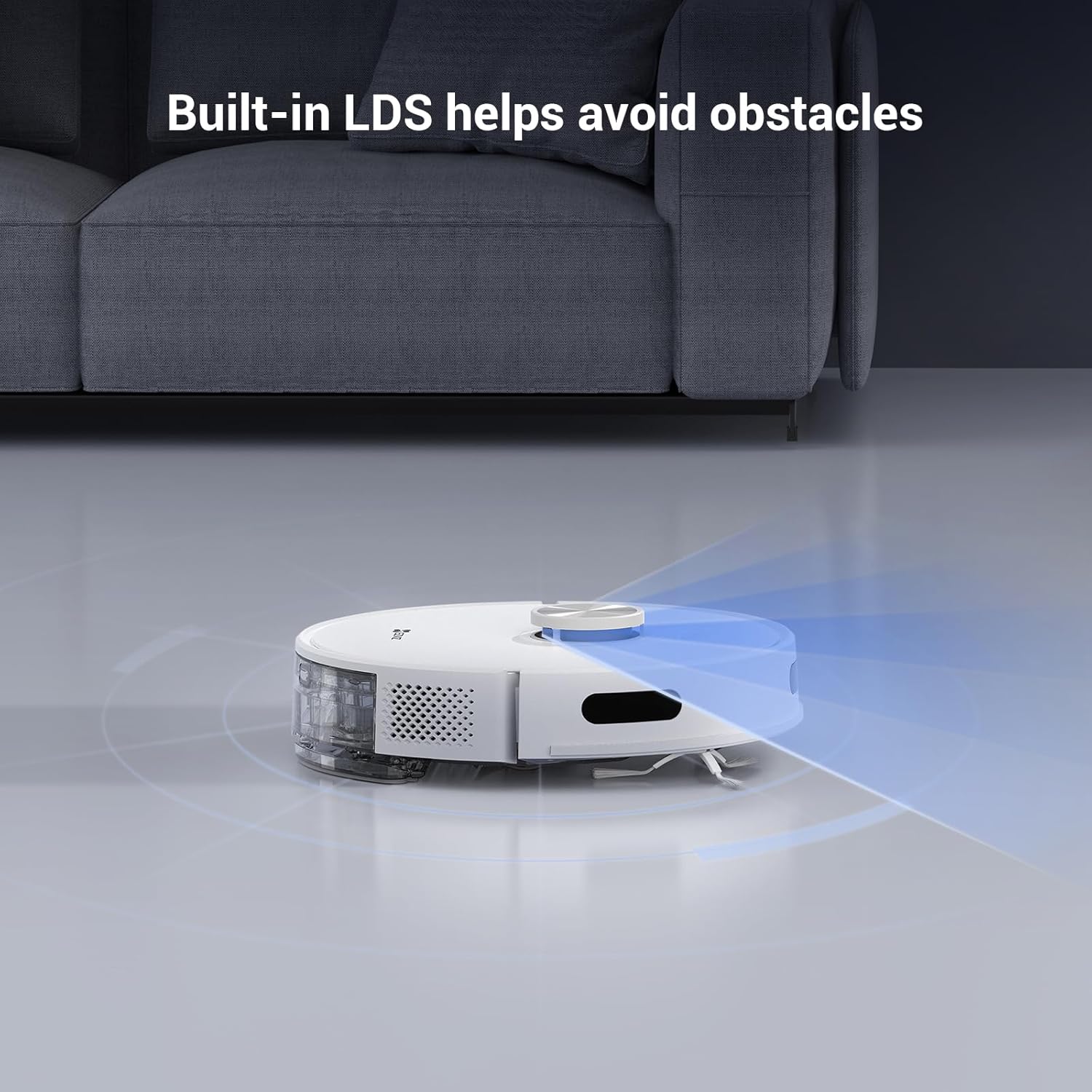 EZVIZ RE4 Plus Robot Aspirapolvere Lavapavimenti con Base Svuotasacco, Navigazione LiDAR, Wi-Fi, connesso con app, 4000 Pa, controllo con Alexa, mappatura multipiano