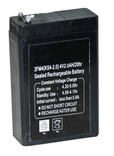Batteria al piombo a saldare ricaricabile 4V 2.0Ah- LIFE 74.1004018