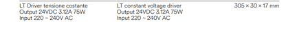 Driver Alimentatore Switching Tensione Costante 24V DC Slim Input 220-240V AC | 30W-200W | INTEC
