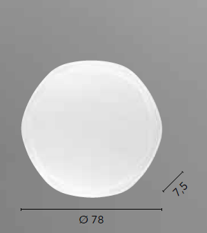 Plafoniera LED in acrilico con incisioni effetto brillantinato CCT+telecomando D.80 PSYCHE