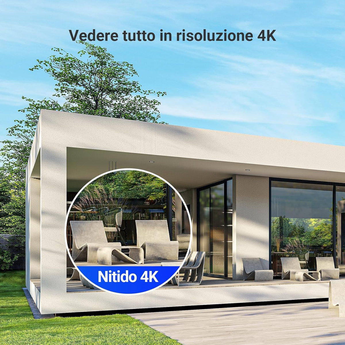 Kit Videosorveglianza PoE 4K 4 Telecamere + NVR 8 Canali HDD 2TB | IP67 Visione Notturna Colori AI Sirena | EZVIZ H3K