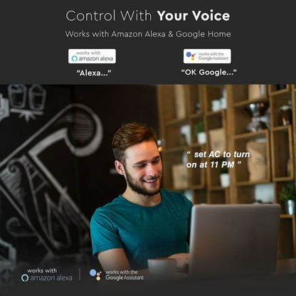 Controler universal V-TAC Wi-Fi cu infraroșu, compatibil cu Google Home și Amazon Alexa