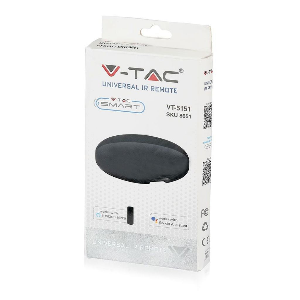 Controler universal V-TAC Wi-Fi cu infraroșu, compatibil cu Google Home și Amazon Alexa