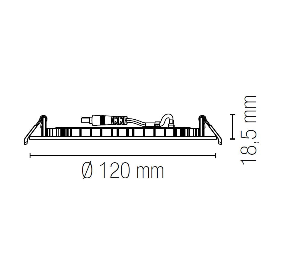 Corp încastrat rotund 120 mm, ultra-subțire, alb, LED CCT 8w 780LM Slim