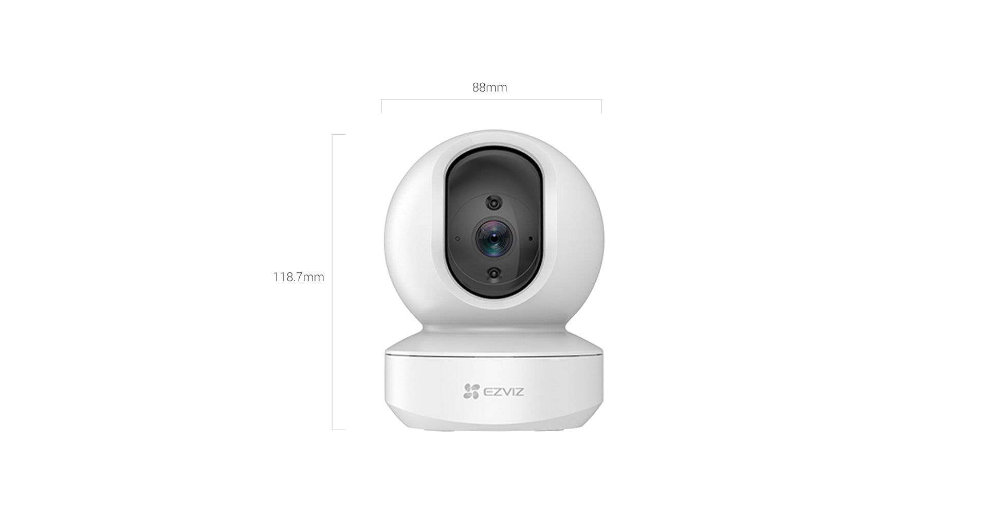 Ezviz TY1 Telecamera WiFi da interno motorizzata 360° FHD – Audio Bidirezionale – Monitoraggio Intelligente – Sensore di Movimento