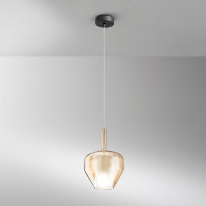 Lampa wisząca modułowa ze szkła dmuchanego śr. 20cm 1xE27 bez żarówki Pirex