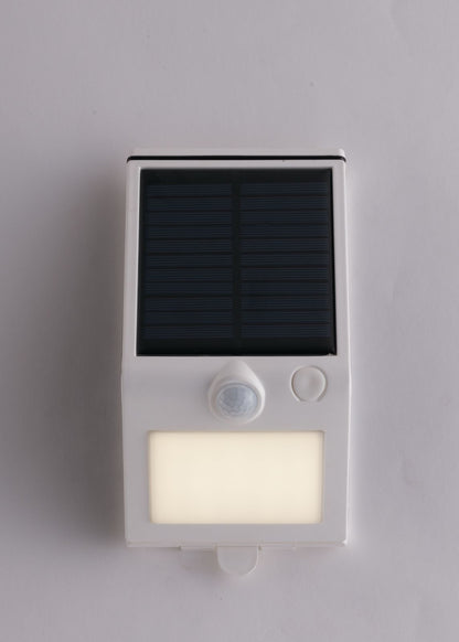 Applique LED Solare da Esterno 3W 300lm IP54 con Sensore Movimento 4000K | Plastica Bianco Nero Pannello Solare Batteria | Fan Europe OPEN