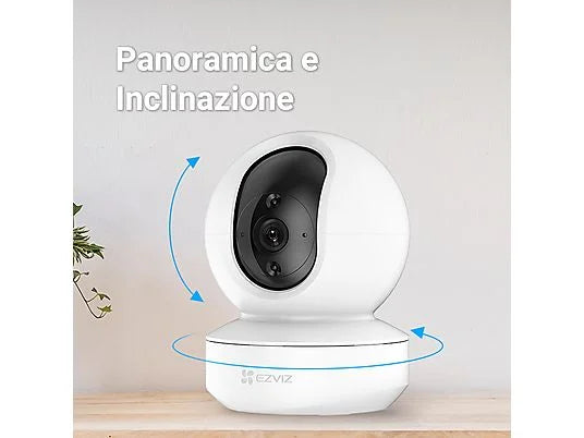 Ezviz TY1 Telecamera WiFi da interno motorizzata 360° FHD – Audio Bidirezionale – Monitoraggio Intelligente – Sensore di Movimento