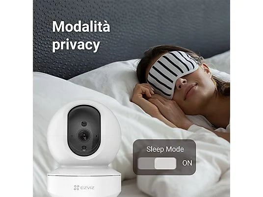 Ezviz TY1 Telecamera WiFi da interno motorizzata 360° FHD – Audio Bidirezionale – Monitoraggio Intelligente – Sensore di Movimento