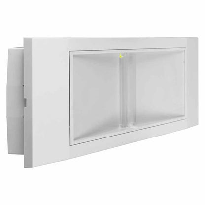 Lampada LED d'Emergenza da Incasso 11W 120lm Autonomia 6h IP40 | Batteria LiFe 1.5Ah 4000K Resistenza Fuoco 850°C | Beghelli 1499L