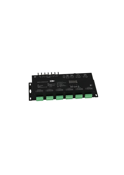 Controller DMX 24 Canali Tensione Costante 4A Input 12/24V DC Output 48-96W per Canale | DMX-24 | INTEC