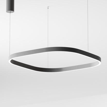 Lampadario LED CRISEIDE S/1G Quadrata – Alluminio Biemissione Dimmerabile | 80W 4200lm 3000K | Gea Luce
