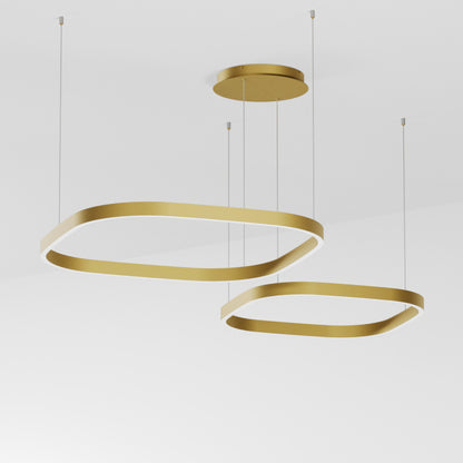 GEALUCE Lampa wisząca LED z aluminium i dyfuzorem silikonowym, różne wykończenia CRISEIDE S/2D KWADRATOWA