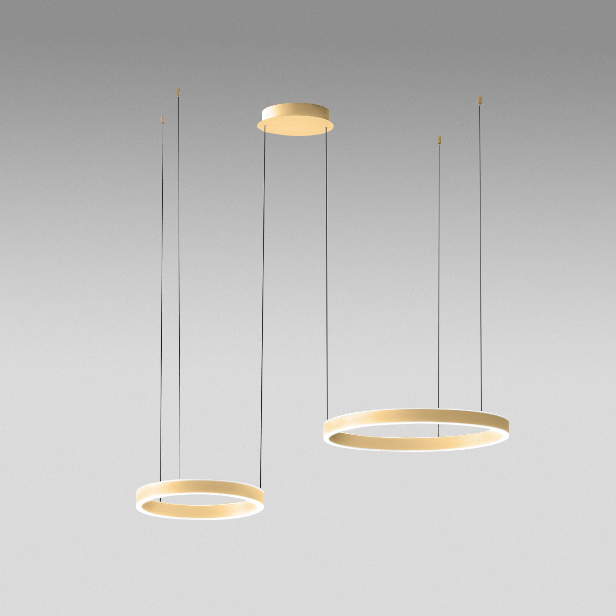 GEALUCE Montatura in alluminio satinato bianco-nero-oro. Diffusore in silicone bianco opale. LED CRISEIDE S/2D