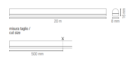 Taśma LED 20 metrów, ultracienka, silikonowa, IP65, 24V, 8W/m, 344 lm/m, dostępna w kolorach: zimna biel 5000°K, żółtym, czerwonym i zielonym NEON FLEX