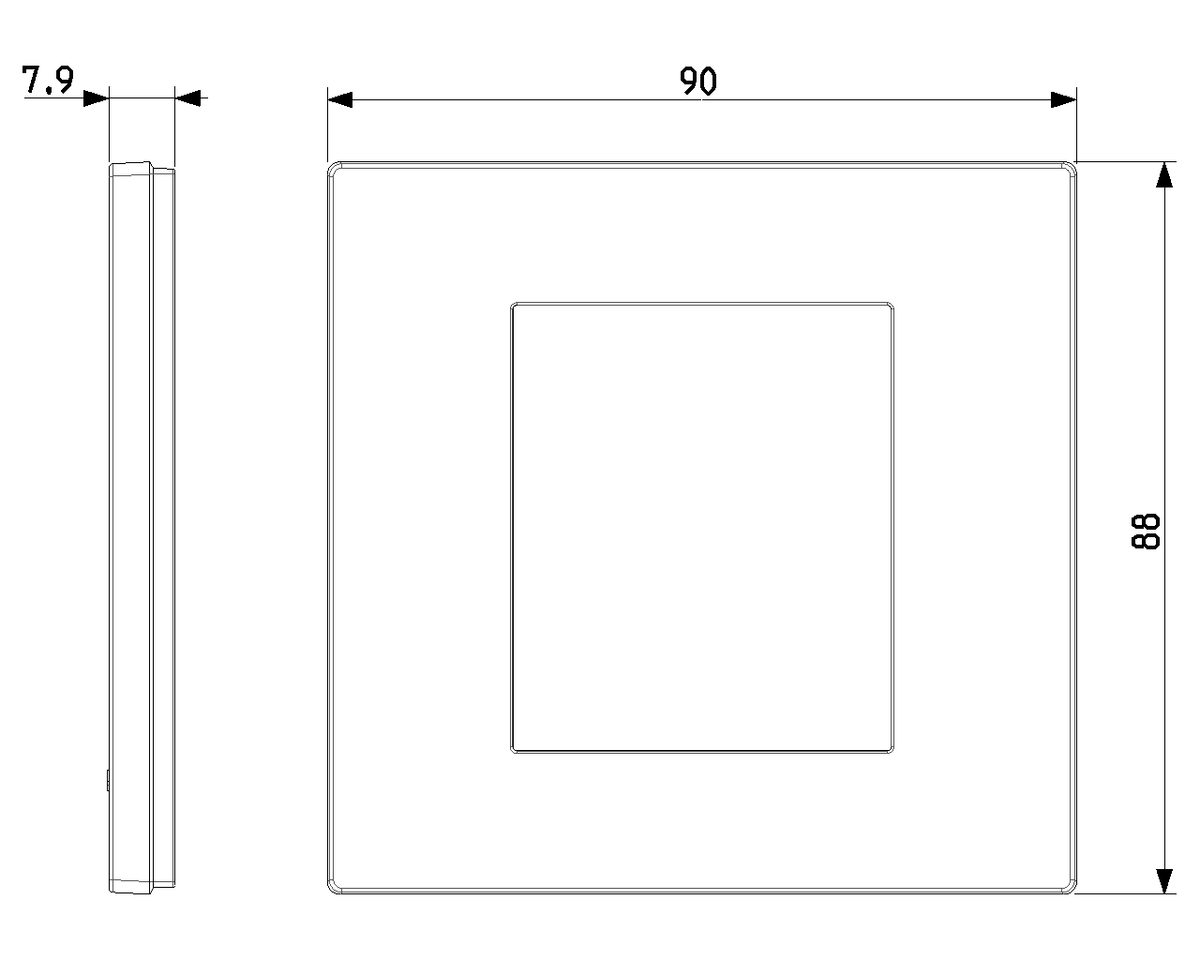 Placca 2 Moduli in Tecnopolimero Reflex Bianco Lucido | Vimar Linea 30642.40