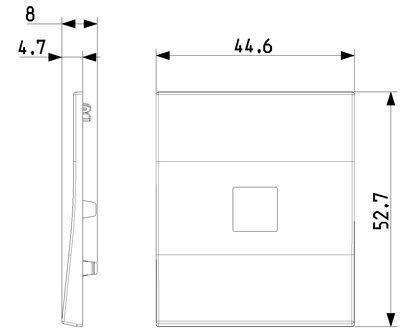Tasto Intercambiabile 2 Moduli Allineato con Diffusore Illuminabile | Simbolo Retro-Illuminabile | IP40 | Bianco Nero Canapa | Vimar Linea 31000.2D