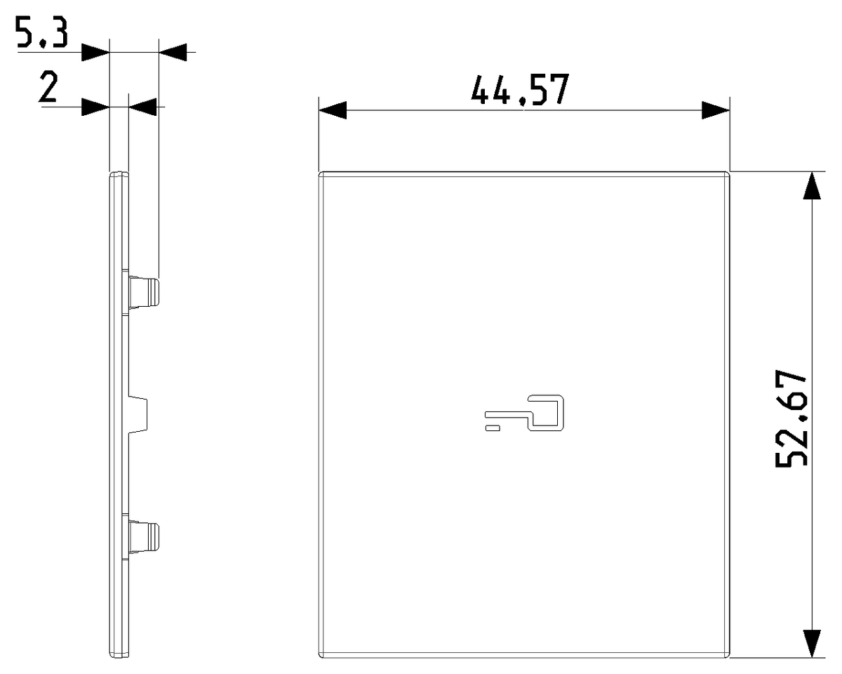 Tasto Intercambiabile 2 Moduli Assiale con Simbolo Chiave Illuminabile | IP40 | Bianco Nero Canapa | Vimar Linea 31000A.2P