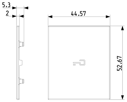 Tasto Intercambiabile 2 Moduli Assiale con Simbolo Chiave Illuminabile | IP40 | Bianco Nero Canapa | Vimar Linea 31000A.2P