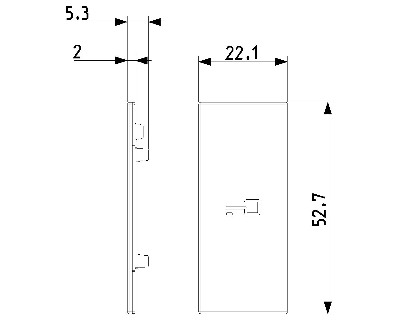 Tasto intercambiabile 1 modulo per comandi assiali, simbolo chiave illuminabile Vimar Linea bianco-nero-canapa 31000A.PB/G/C