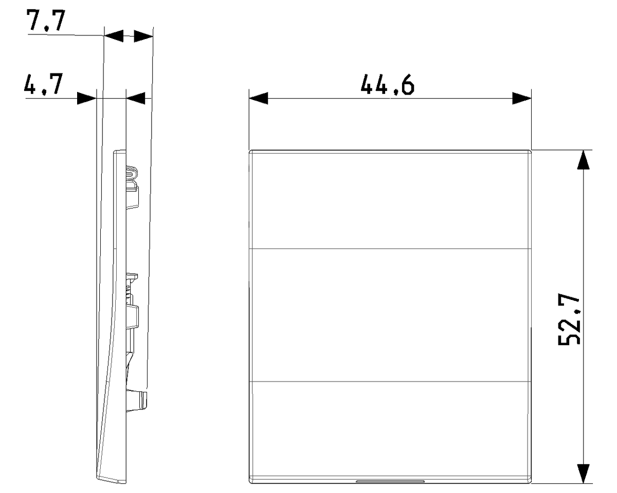 Tasto Intercambiabile 2 Moduli con Guidaluce Verticale | IP40 | Bianco Nero Canapa | Vimar Linea 31000S.2