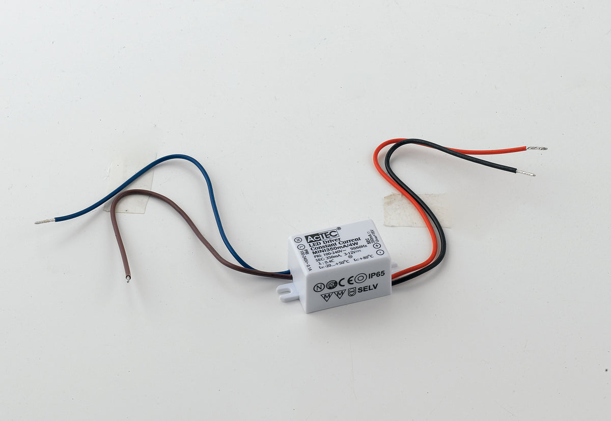 Mini driver de curent constant, ieșire 12V sau 24V 350mA 4W IP65 DRIVER-4