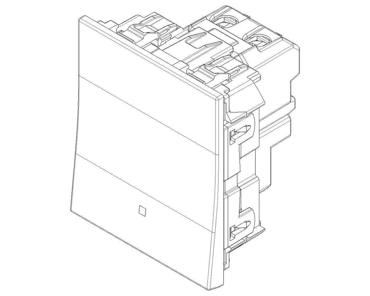 Interruttore Unipolare 1P 10AX 2 Moduli Allineato | Bianco Nero Canapa | IP40 250V | Vimar Linea 30000.2