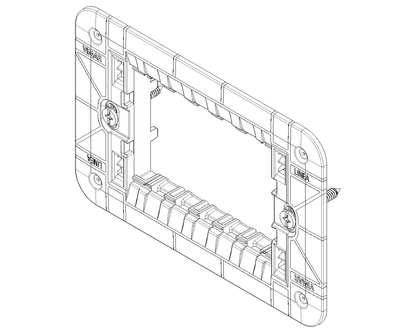 Supporto 3 Moduli con Viti per Scatola Rettangolare Universale a Incasso | Vimar Linea 30613