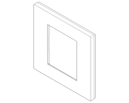 Placca 2 Moduli in Tecnopolimero Reflex Bianco Lucido | Vimar Linea 30642.40