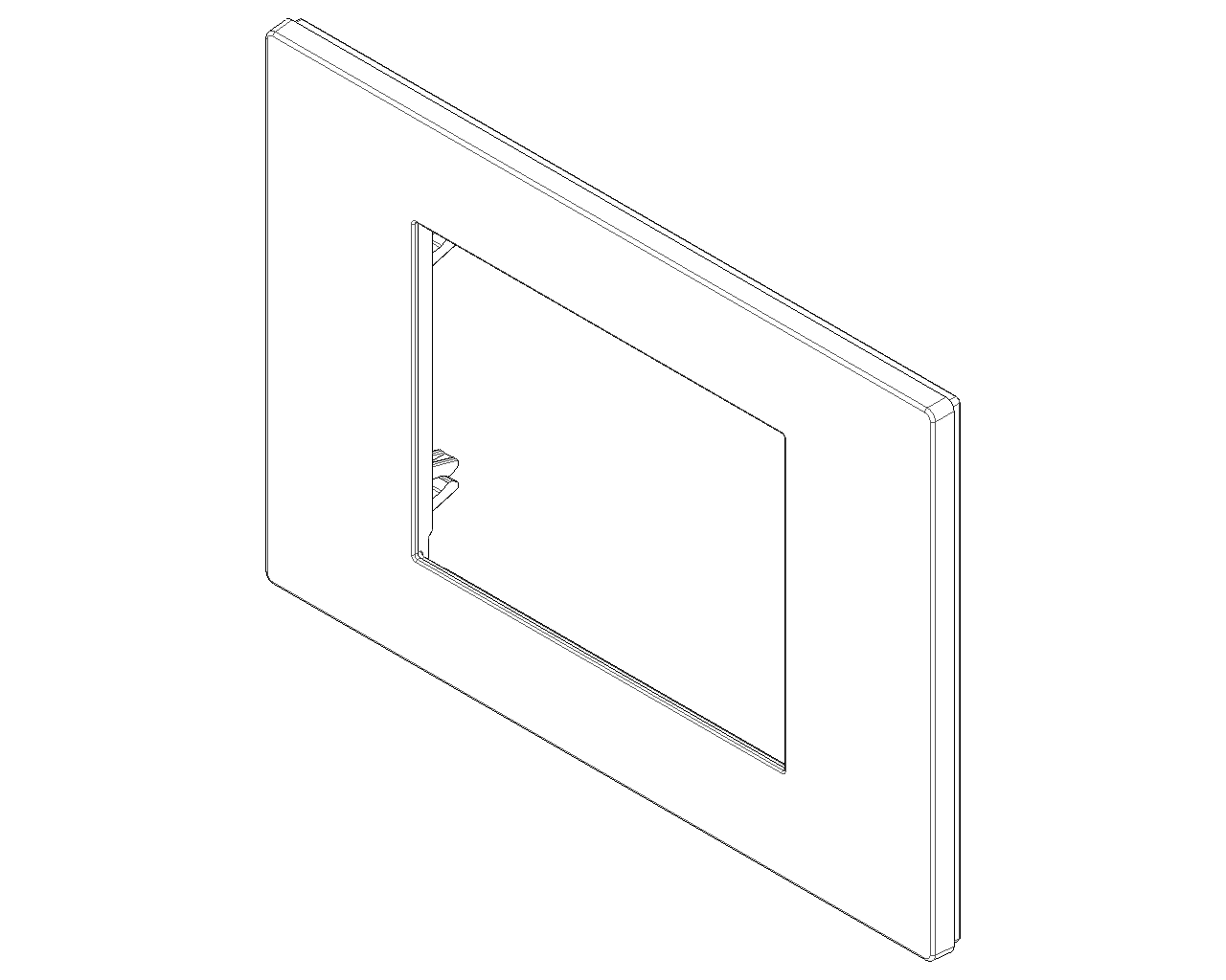 Placca 3 moduli, tecnopolimero, nero Vimar Linea 30653.02
