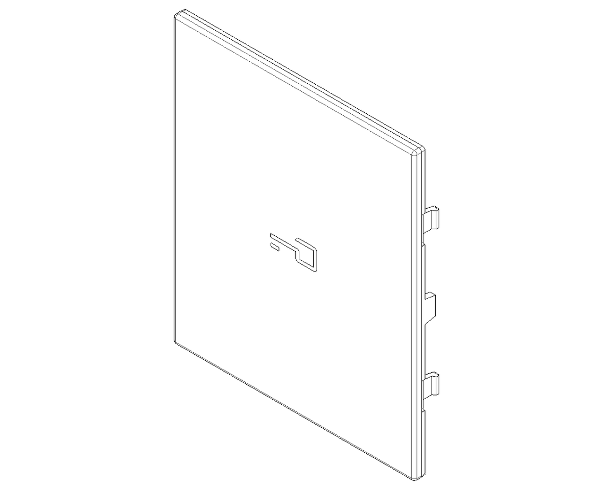 Tasto Intercambiabile 2 Moduli Assiale con Simbolo Chiave Illuminabile | IP40 | Bianco Nero Canapa | Vimar Linea 31000A.2P