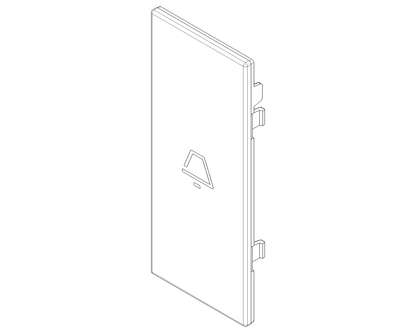 Tasto Intercambiabile 1 Modulo Assiale con Simbolo Campanello Illuminabile | IP40 | Bianco Nero Canapa | Vimar Linea 31000A.C