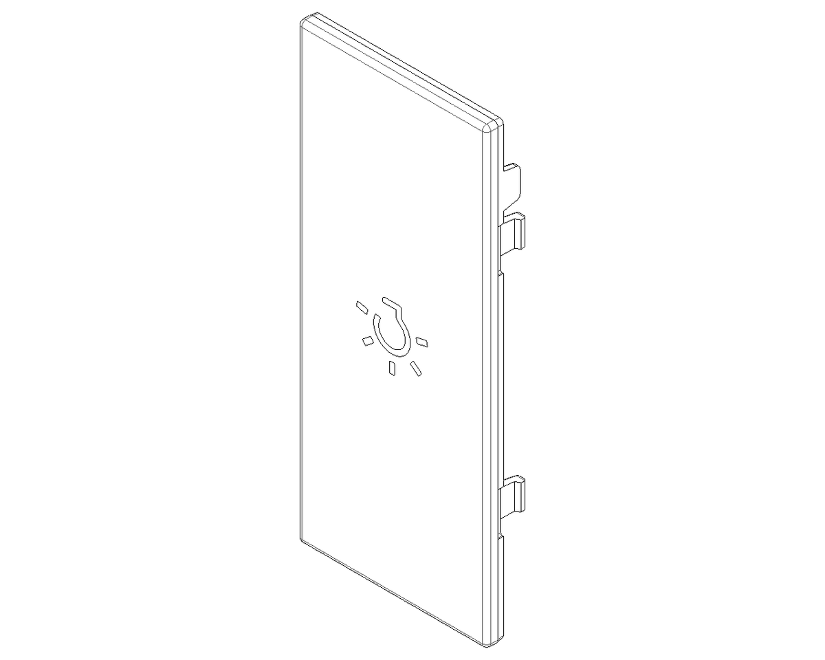 Tasto Intercambiabile 1 Modulo Assiale con Simbolo Luce Illuminabile | IP40 | Bianco Nero Canapa | Vimar Linea 31000A.L