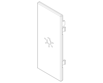 Tasto Intercambiabile 1 Modulo Assiale con Simbolo Luce Illuminabile | IP40 | Bianco Nero Canapa | Vimar Linea 31000A.L