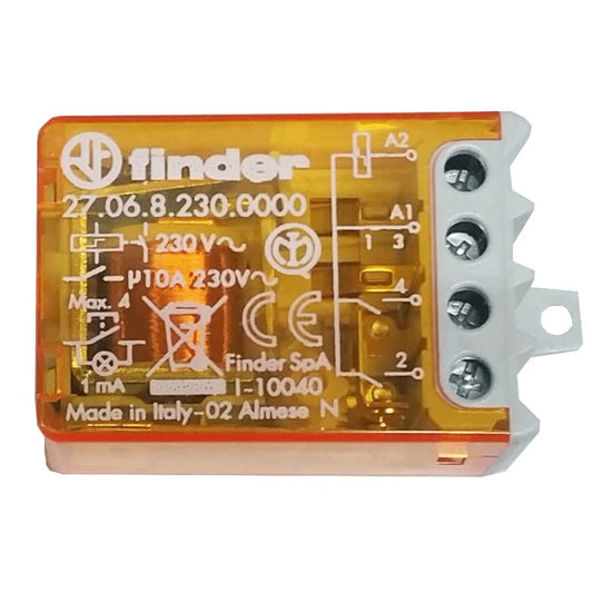 Relè commutatore ad impulsi 3 sequenze 10A 230V Finder 27.068230