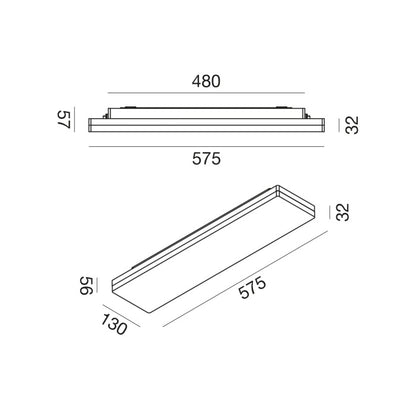 GEALUCE Plafoniera LED z termoplastiku w kolorze białym CCT IP54