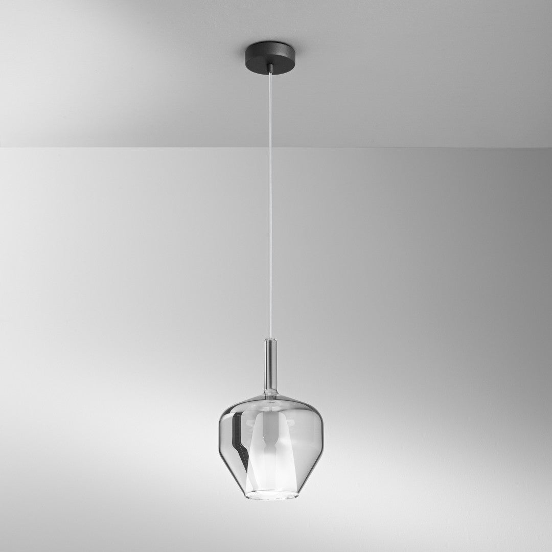 Lampa wisząca modułowa ze szkła dmuchanego śr. 20cm 1xE27 bez żarówki Pirex