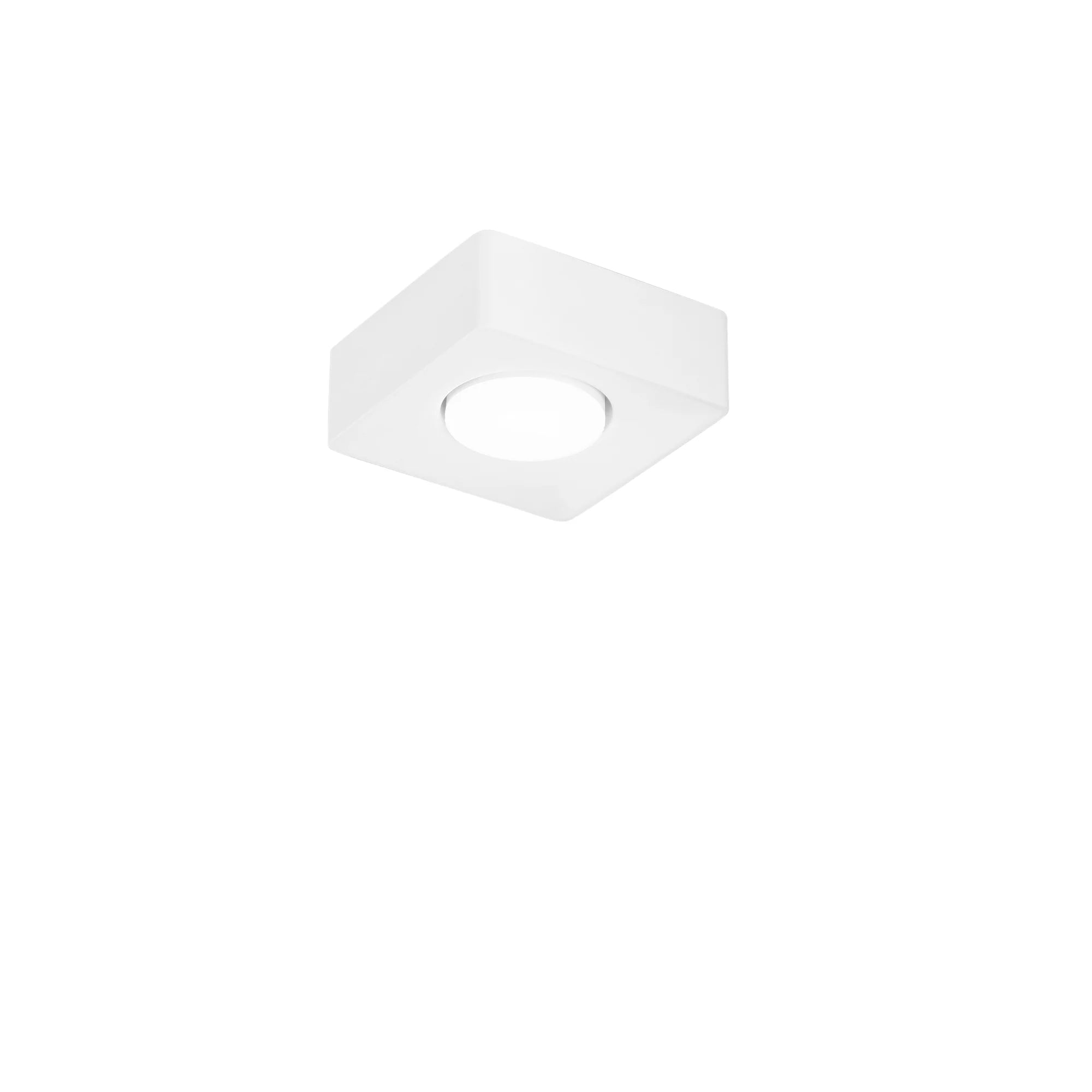 Plafoniera in gesso verniciabile con portalampada GX53 rotondo-quadrato